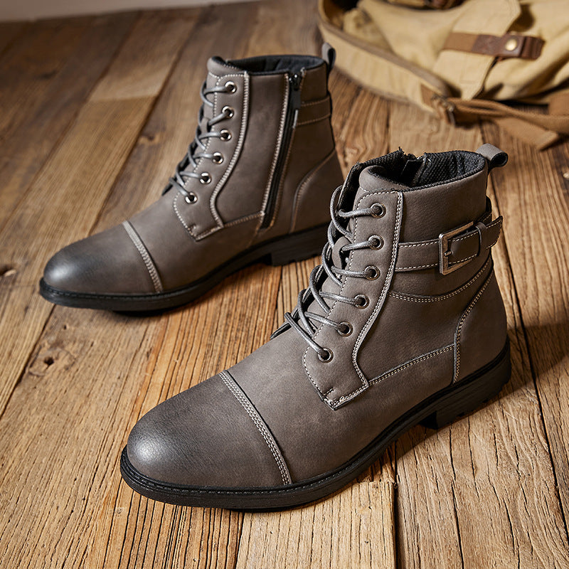 Worker Boot Men's Retro Lace Up High-top Martin Boots