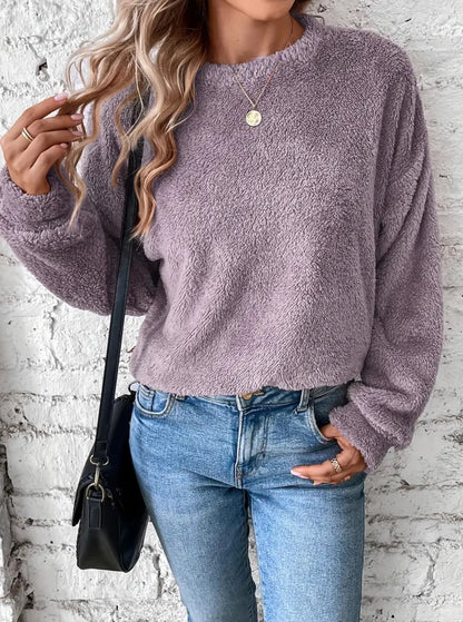 Autumn And Winter New Casual Double-sided Velvet Loose Fleece Sweatshirt