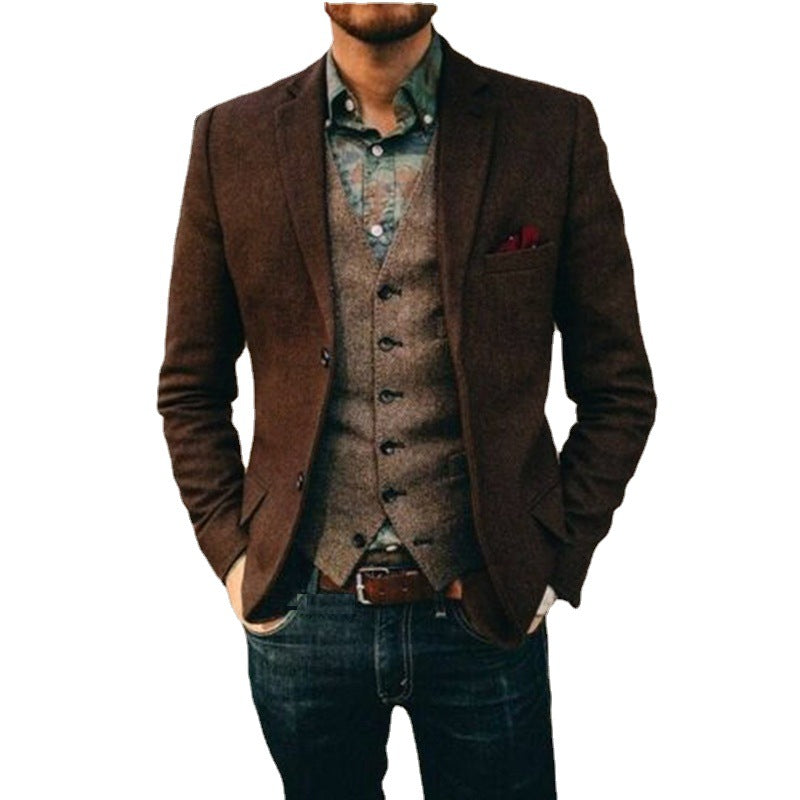 Casual Suit Men's Vest And Pants Suit