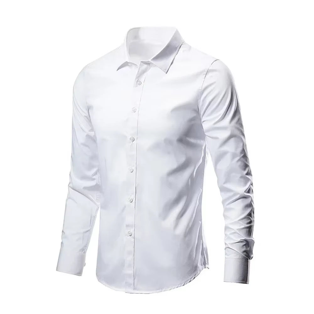 Appointments Men Shirt Tops Casual Classic Dress Shirt Fashion Long Sleeve Premium Wrinkle Resistant Brand New