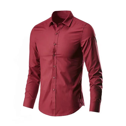 Appointments Men Shirt Tops Casual Classic Dress Shirt Fashion Long Sleeve Premium Wrinkle Resistant Brand New