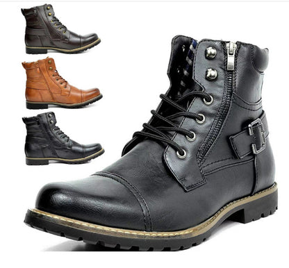 Worker Boot Men's Retro Lace Up High-top Martin Boots